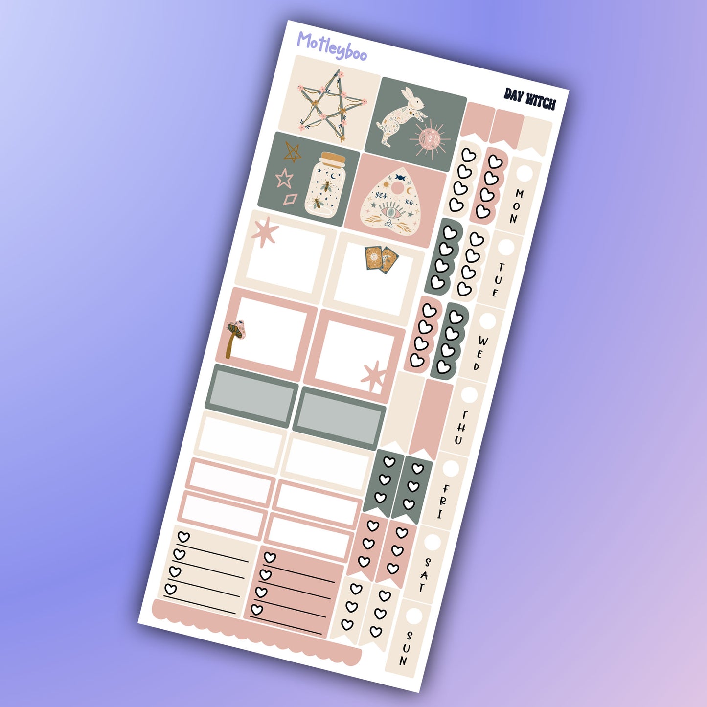 Hobonichi weeks, sticker kit, hobonichi planner, goth stickers, witch planner, hobonichi functional sticker, planner stickers, witch sticker