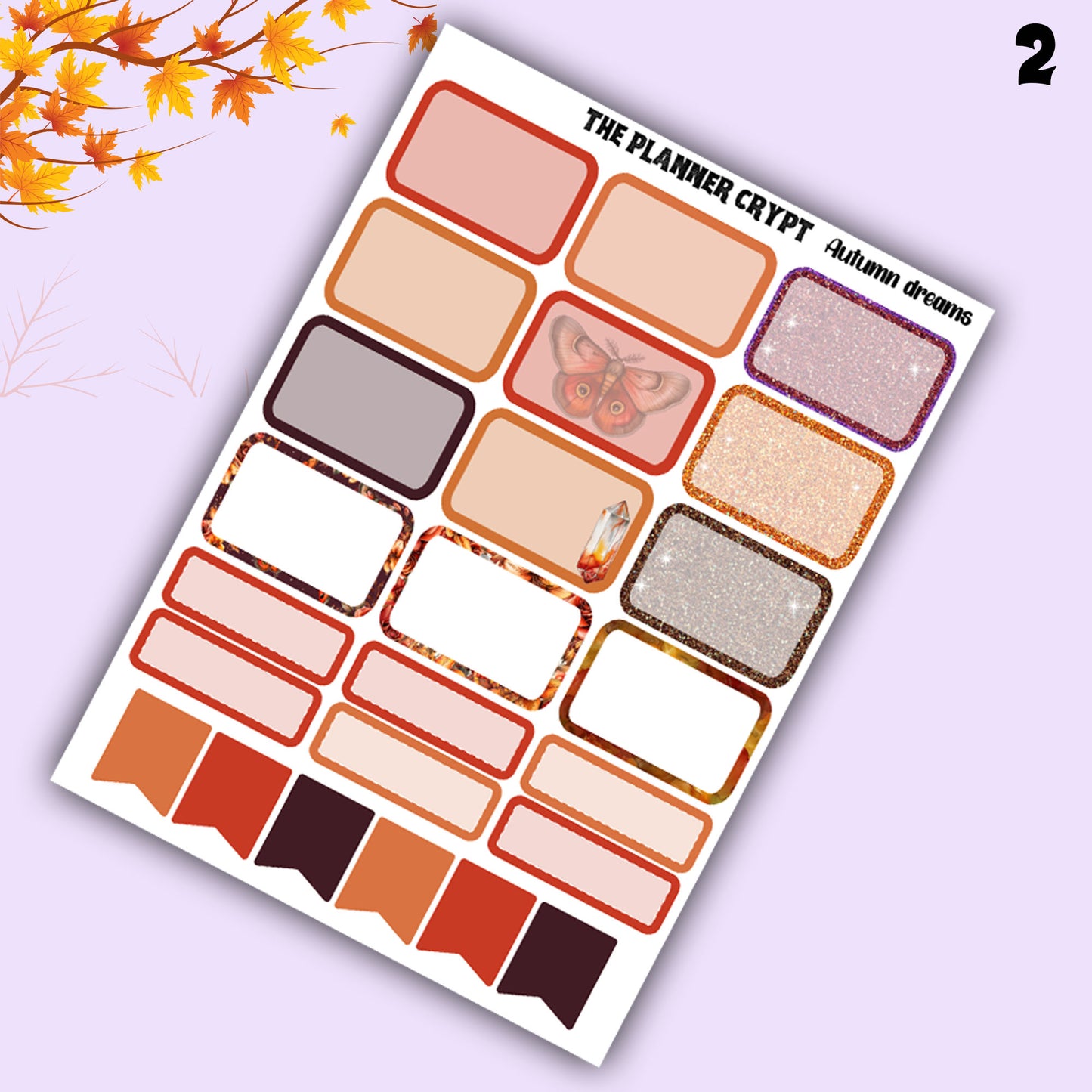 weekly planner, sticker kit, Autumn stickers, fall planner kit, planner stickers, vertical planner, goth planner