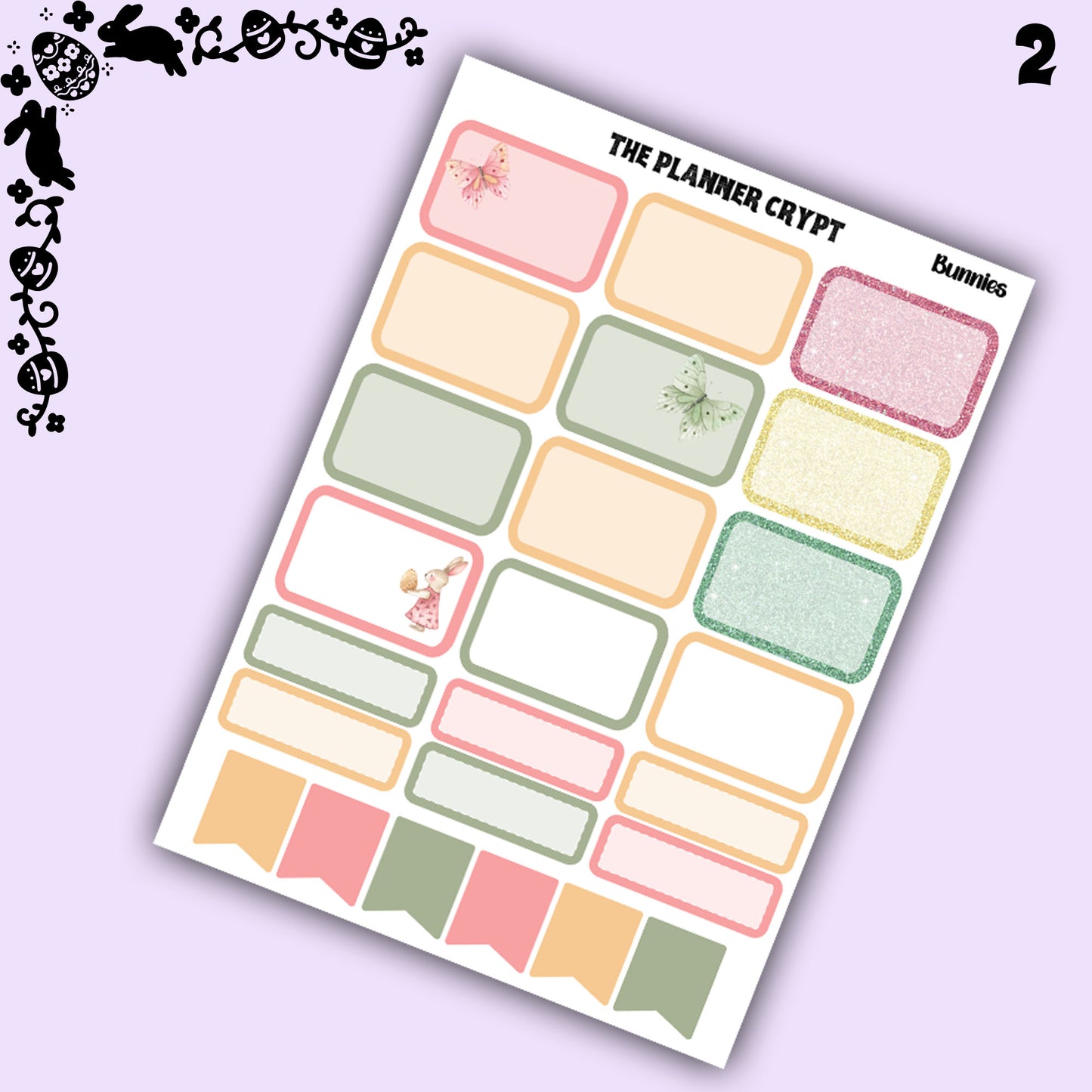 Easter weekly planner sticker kit, planner stickers, bunny stickers, vertical planner, journal stickers, planning stickers, easter eggs
