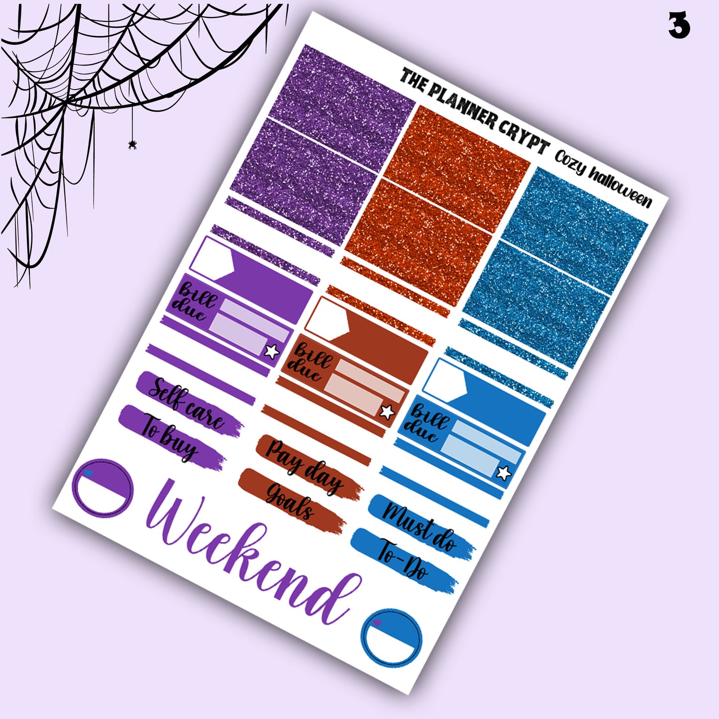 Weekly planner, sticker kit, planner stickers, halloween themed, spooky stickers, vertical planner, journal stickers, planning stickers
