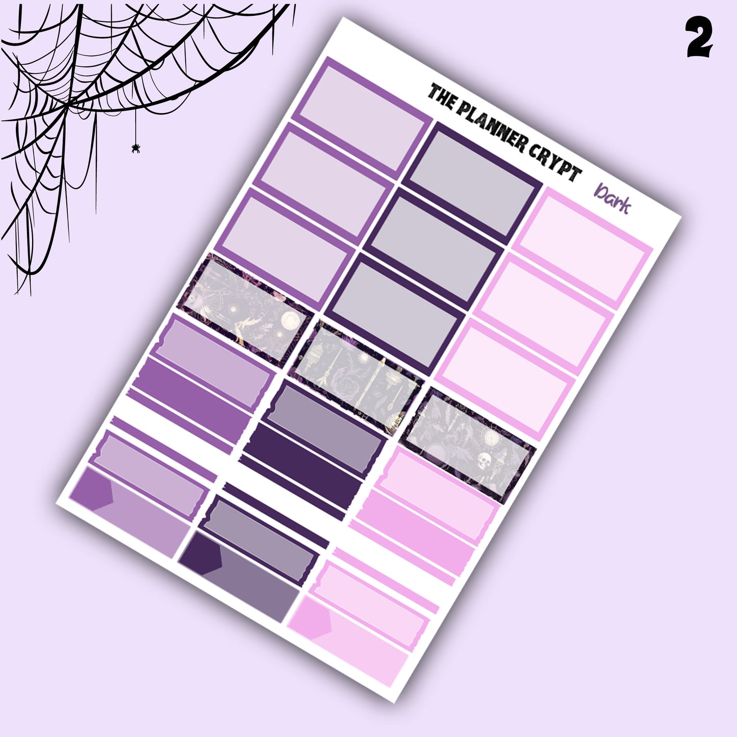 weekly planner, sticker kit, dark academia, planner stickers, sticker sheet, vertical planner, cute stickers, goth planner, goth stickers