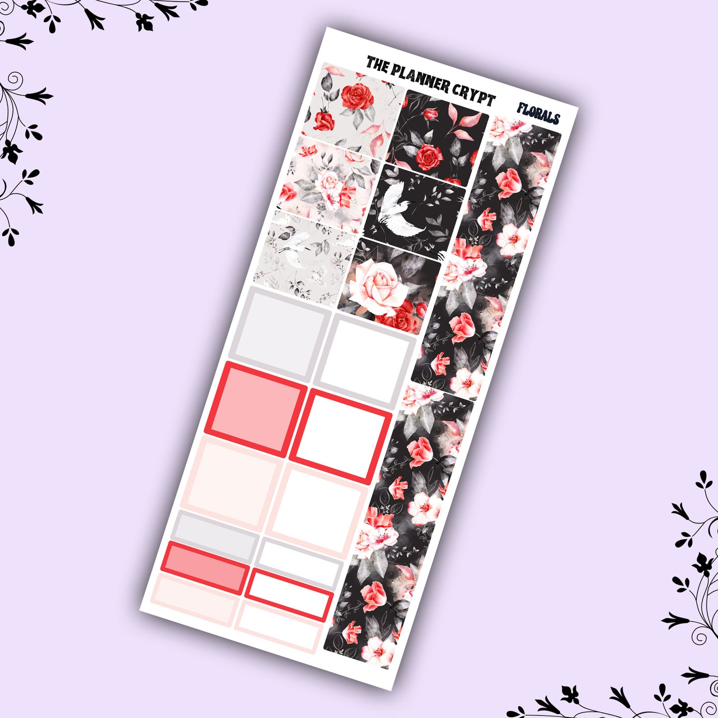 Hobonichi weeks, weekly sticker kit, hobonichi planner, florals