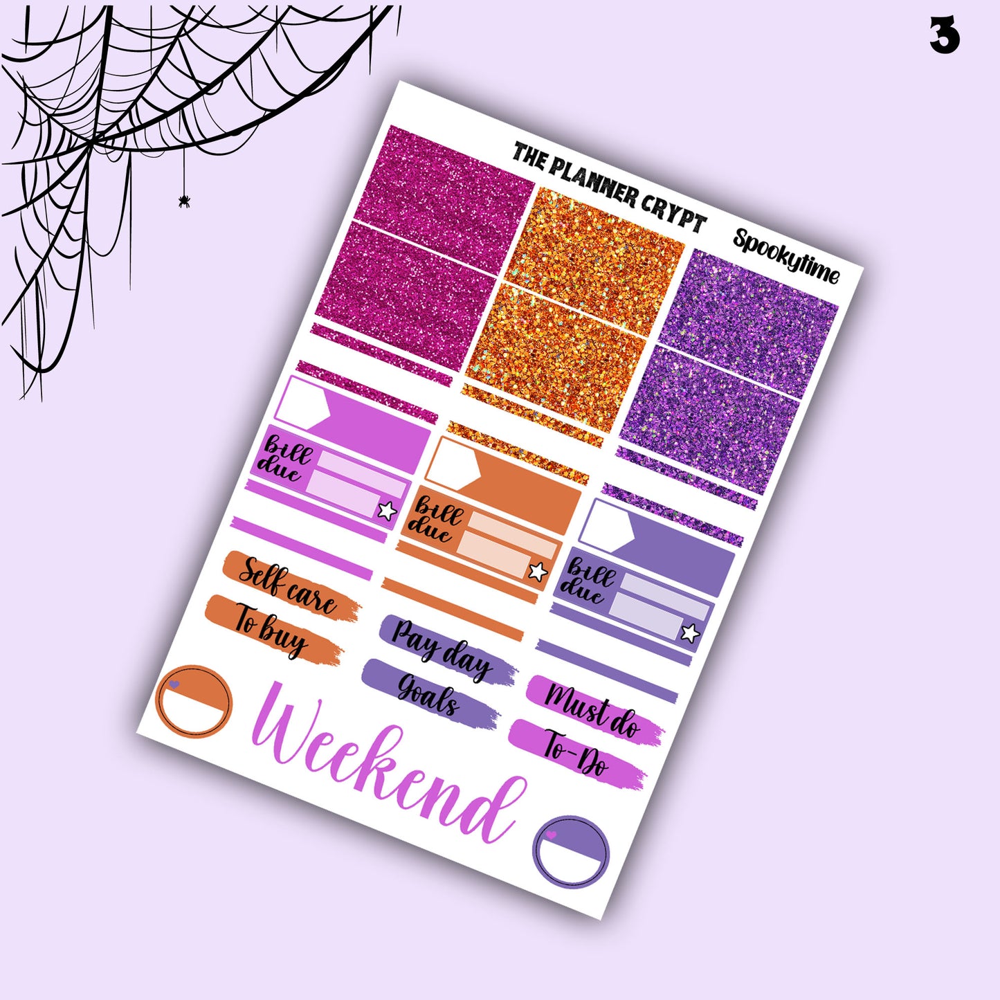 weekly planner, sticker kit, spooky stickers, halloween planner kit, planner stickers, vertical planner, planning, journal stickers