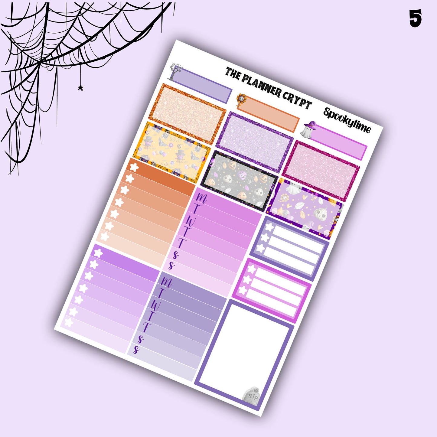 weekly planner, sticker kit, spooky stickers, halloween planner kit, planner stickers, vertical planner, planning, journal stickers