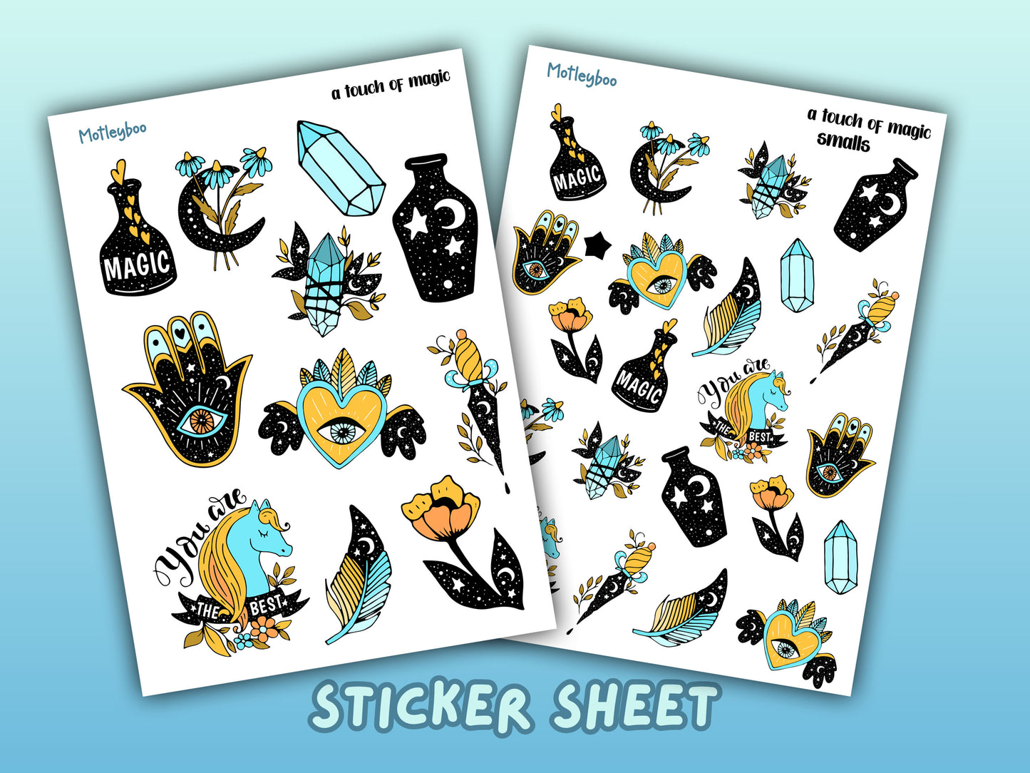 planner stickers, vertical planner, spell stickers, weekly planner, witch stickers, witchcraft stickers