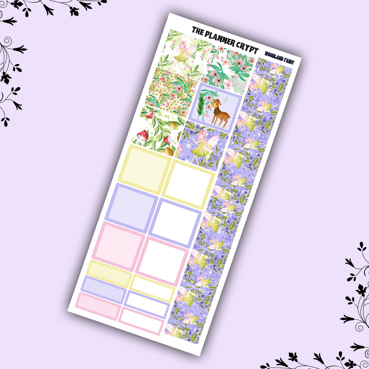 Hobonichi weeks, weekly sticker kit, hobonichi planner, woodland fairy