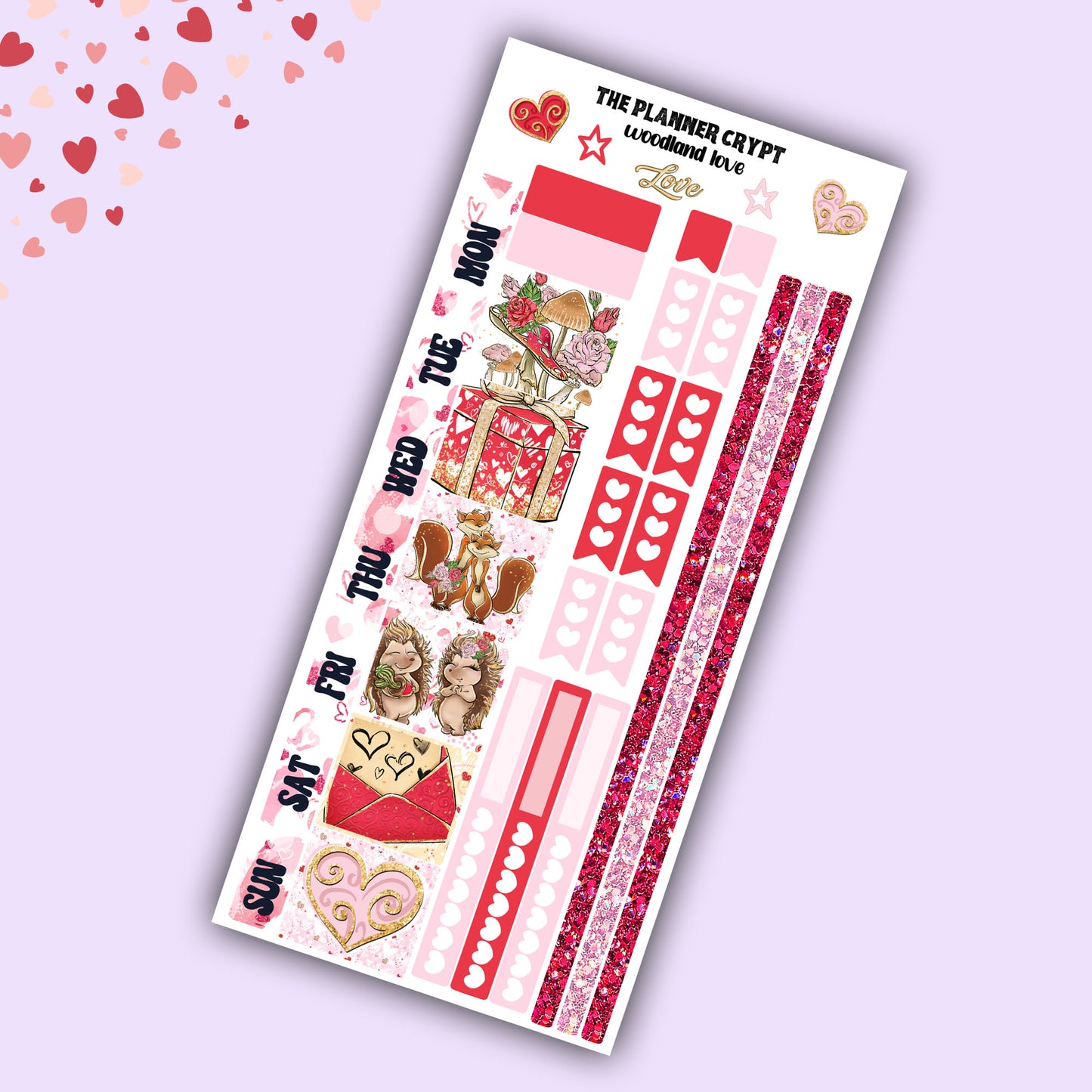 Valentines day hobonichi weeks, sticker kit, hobonichi planner, cute stickers, functional stickers, small planner stickers, love stickers