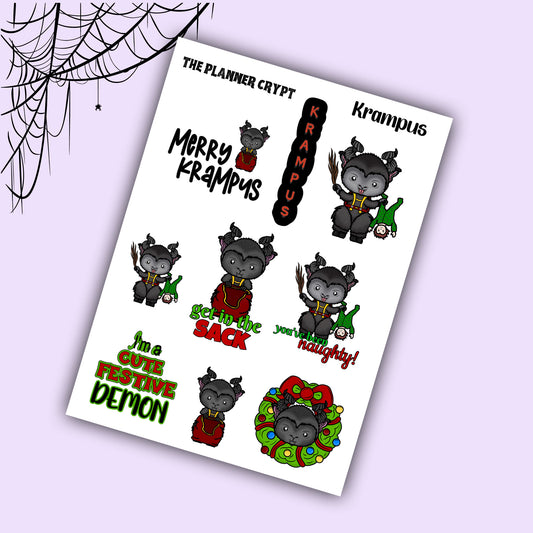 Krampus sticker sheet