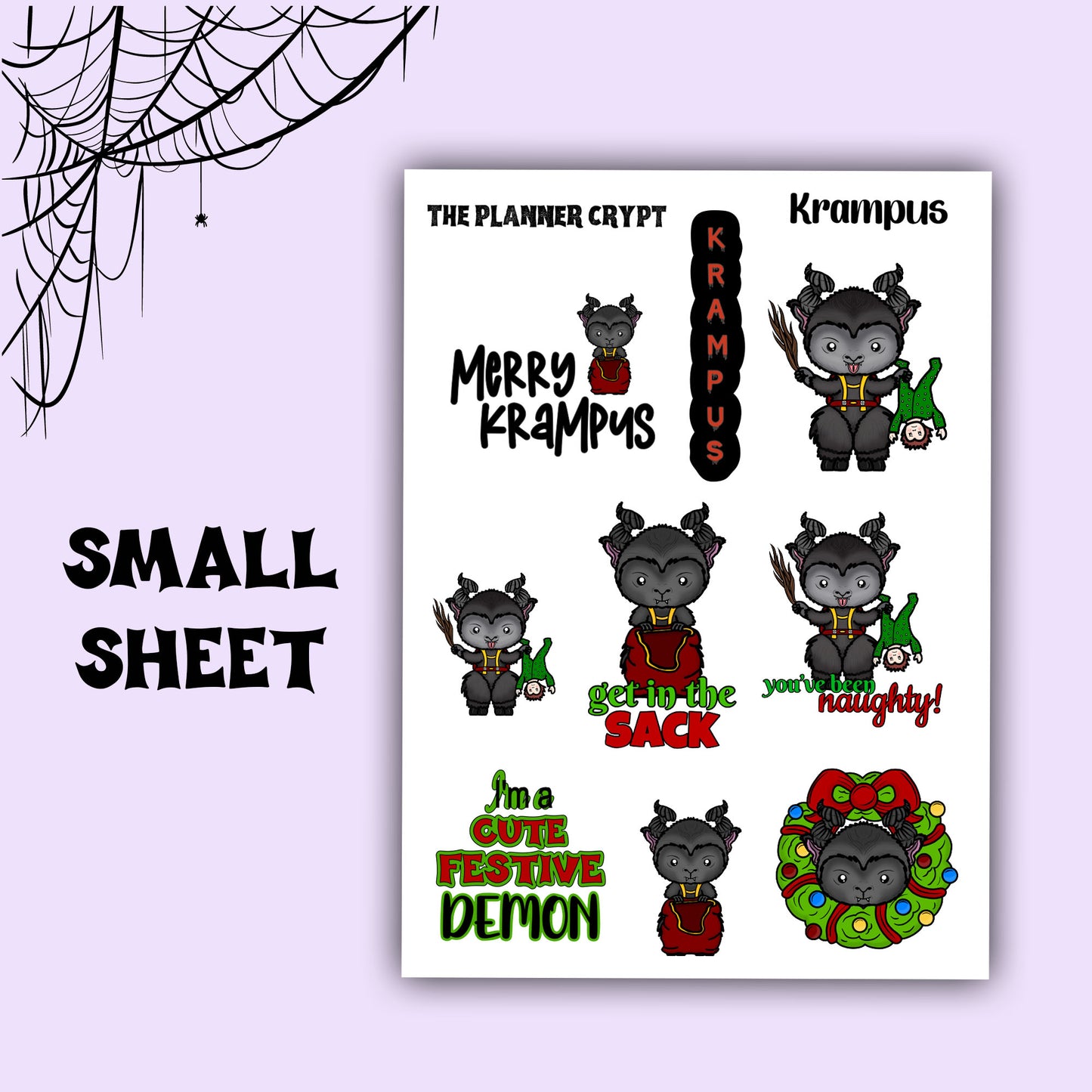 Krampus sticker sheet