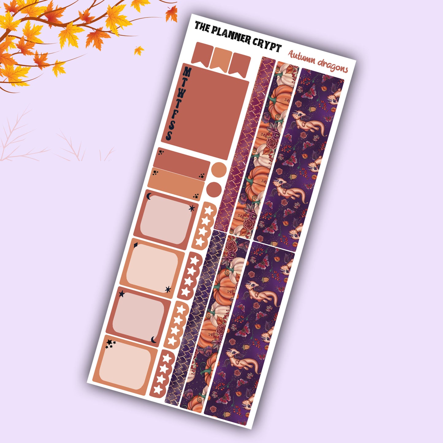 Hobonichi weeks, planner sticker kit, cute stickers, autumn season, halloween, fall season, stickers