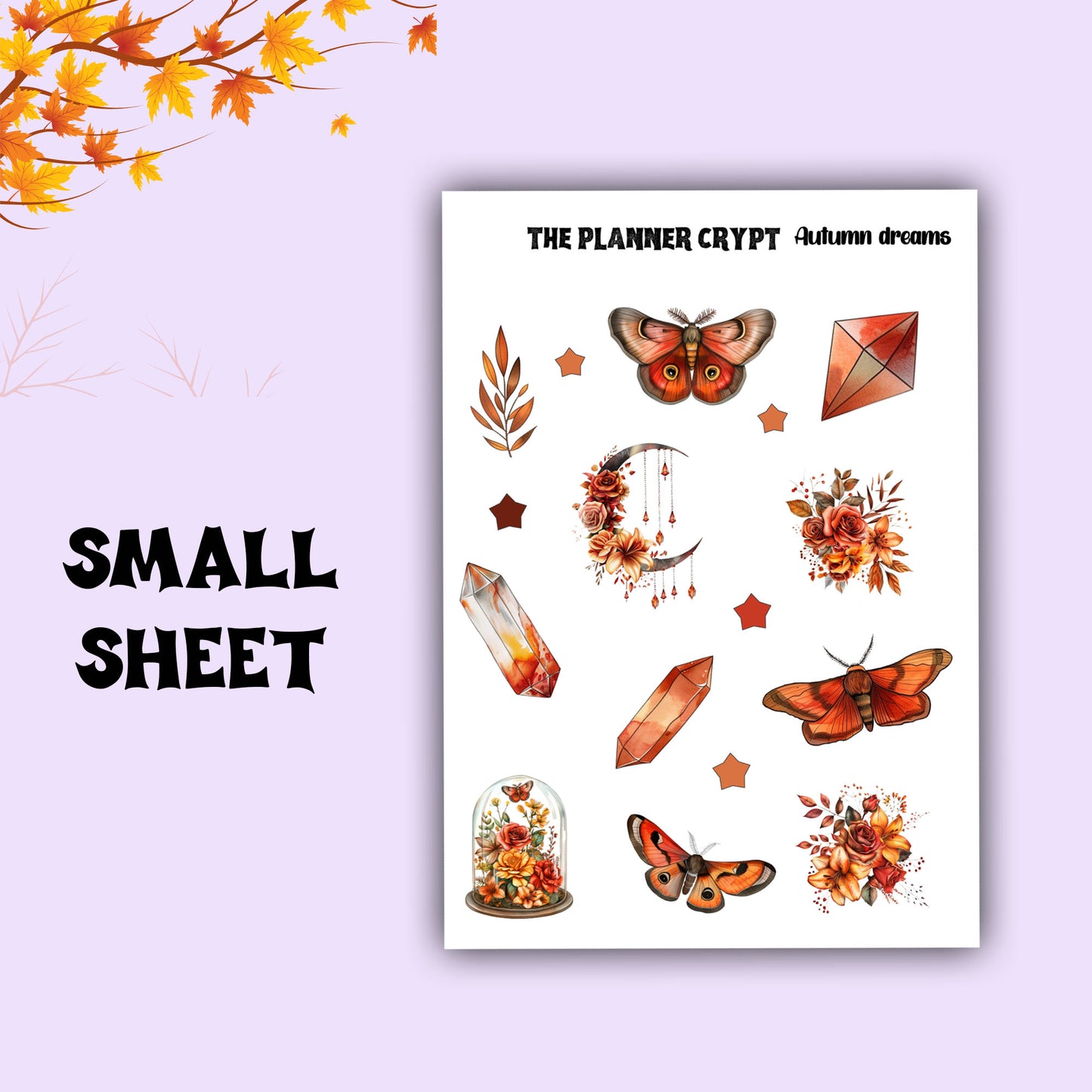 Autumn sticker sheet, fall stickers