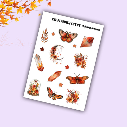 Autumn sticker sheet, fall stickers