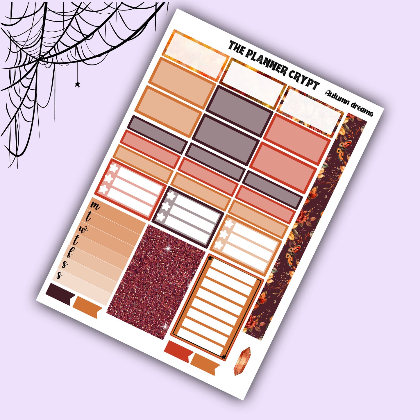 Autumn dreams Hobonichi cousin planner sticker kit