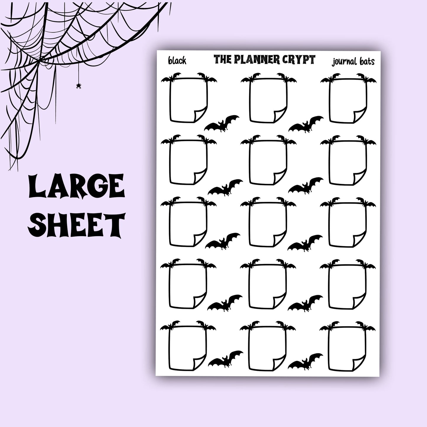 planner stickers, planner boxes, vertical planner, bat boxes, functional stickers, A5 planning, goth stickers, mini planner, small stickers