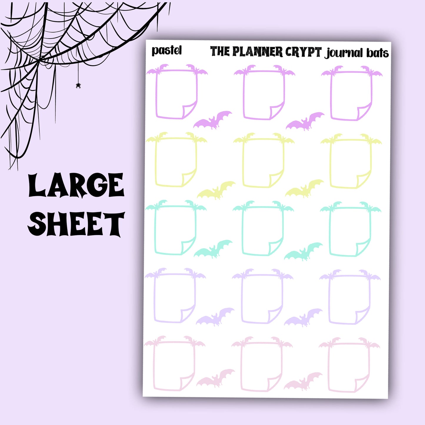 planner stickers, planner boxes, vertical planner, bat boxes, functional stickers, A5 planning, goth stickers, mini planner, small stickers