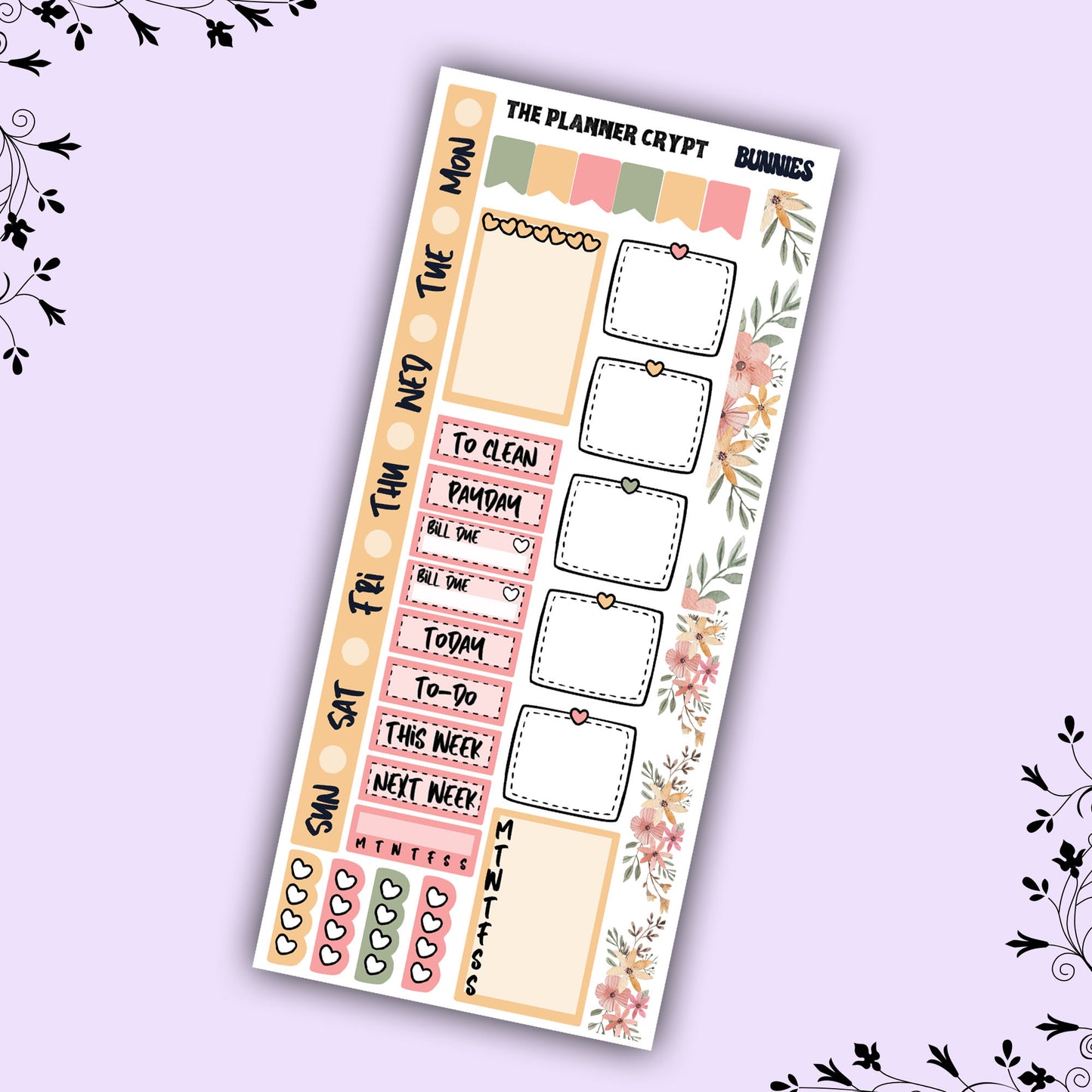 Easter hobonichi weeks, sticker kit, hobonichi planner, easter stickers sticker, bunnies