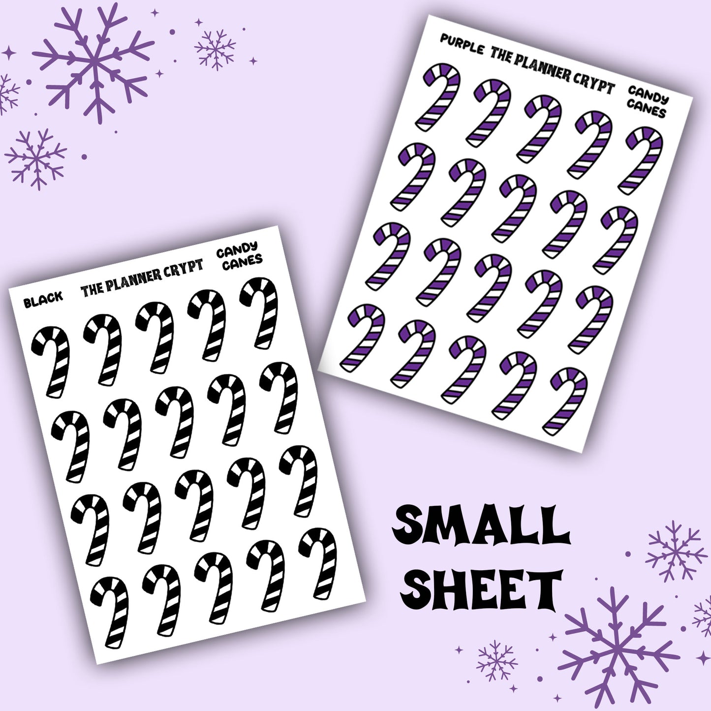 Candy cane stickers, decoration stickers, xmas stickers, stickers for cards, stickers for christmas, Weekly planner sticker sheets