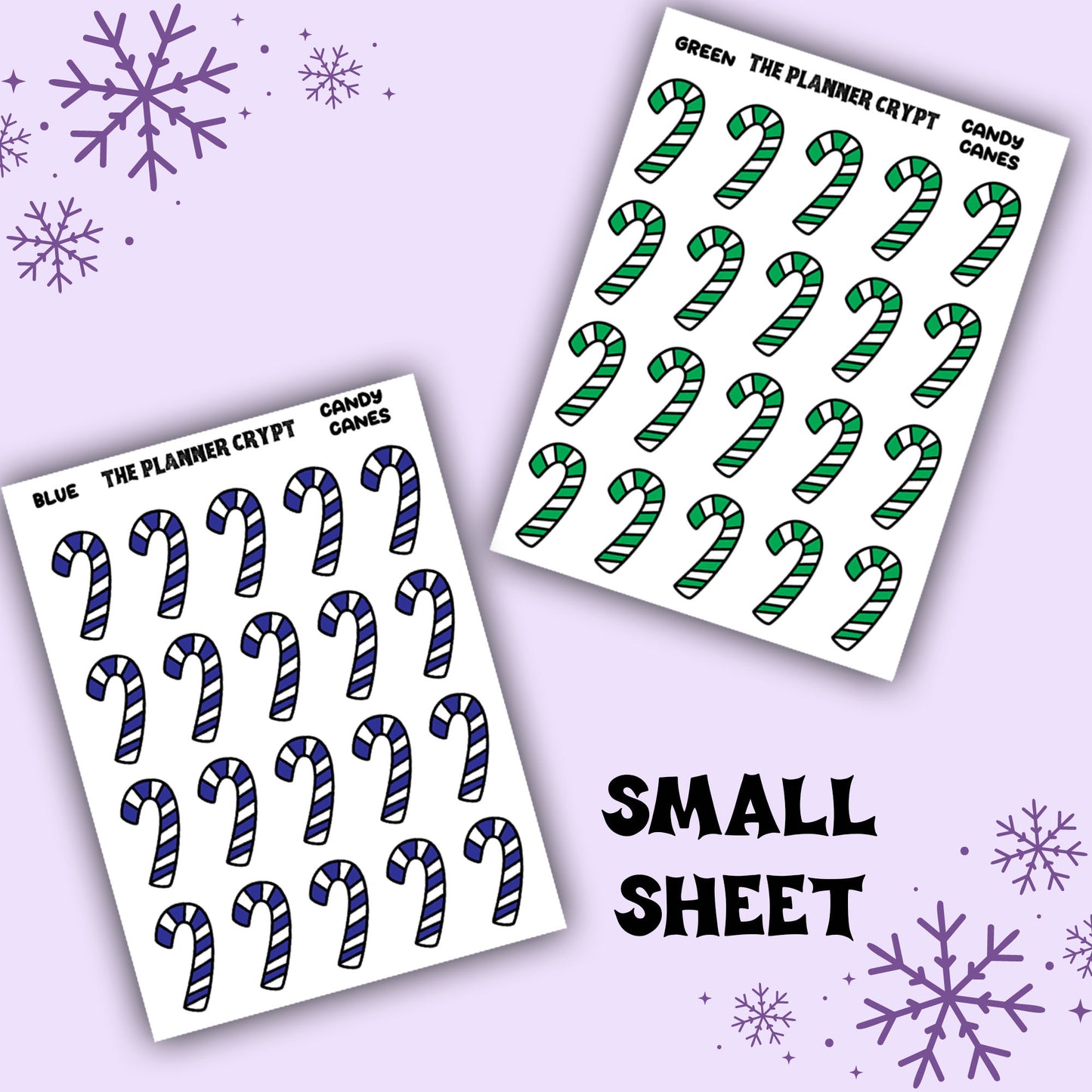 Candy cane stickers, decoration stickers, xmas stickers, stickers for cards, stickers for christmas, Weekly planner sticker sheets