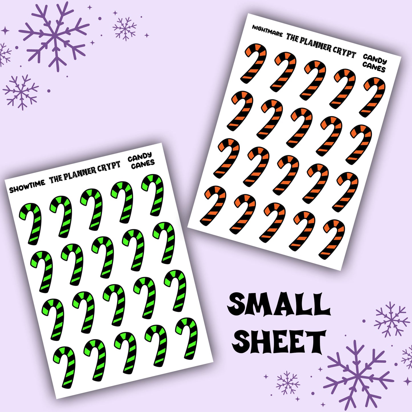 Candy cane stickers, decoration stickers, xmas stickers, stickers for cards, stickers for christmas, Weekly planner sticker sheets