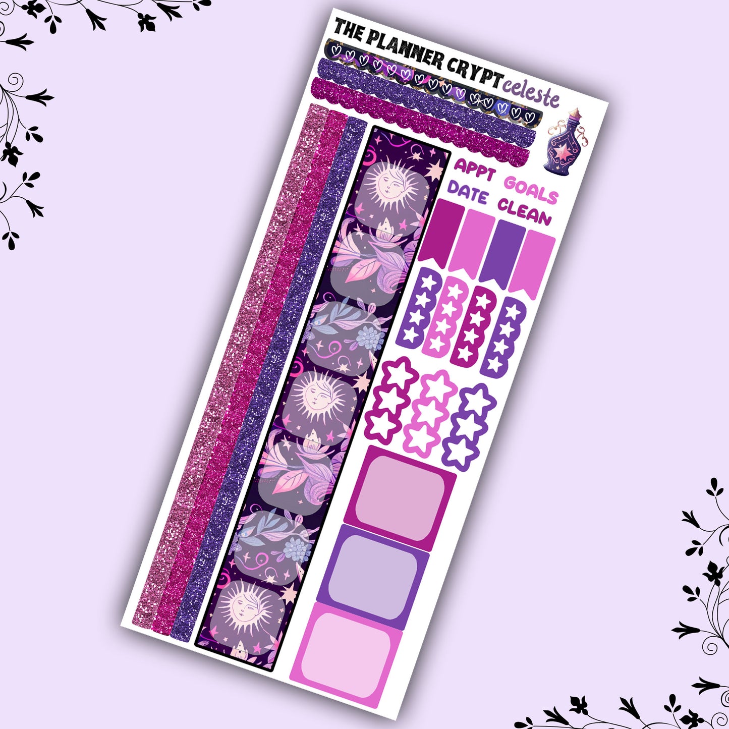 Hobonichi weeks, sticker kit, hobonichi planner, celestial stickers, witchy planner, hobonichi functional stickers, planner stickers, stars