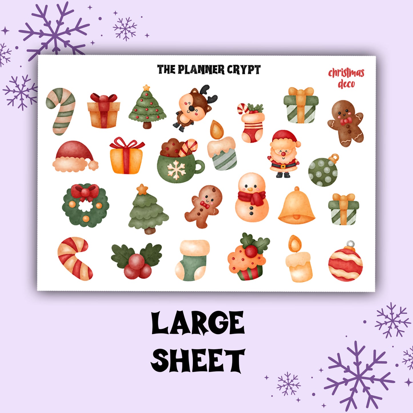 christmas sticker sheet, cute christmas stickers, planner stickers, xmas stickers, stickers for christmas, card stickers, journalling