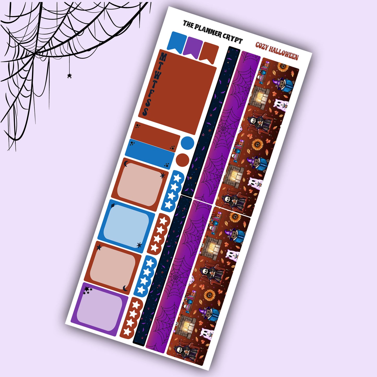 Hobonichi weeks, sticker kit, hobonichi planner, spooky stickers, gothic planner, hobonichi functional stickers, planner stickers, halloween