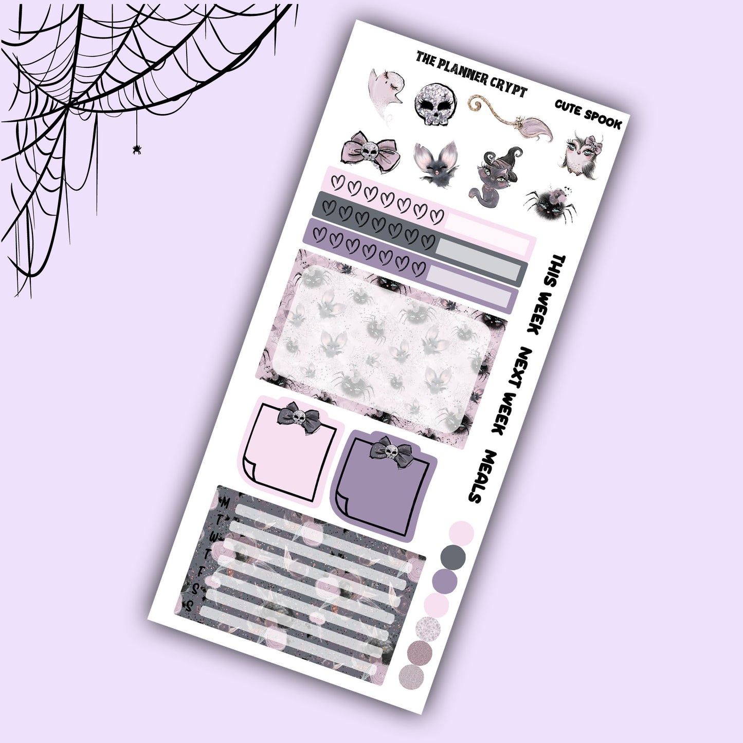 Hobonichi weeks, sticker kit, hobonichi planner, goth stickers, gothic planner, hobonichi functional stickers, planner stickers, mini