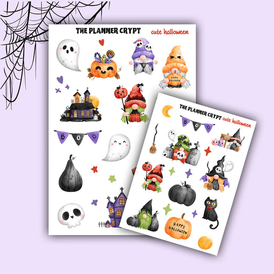 planner stickers, halloween, fall season, Autumn, ghost stickers, gothplanner, deco stickers, vertical planner, stickers for halloween