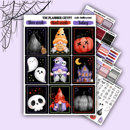 Halloween weekly planner sticker kit, Autumn stickers, fall planner kit, planner stickers, vertical planner, goth planner