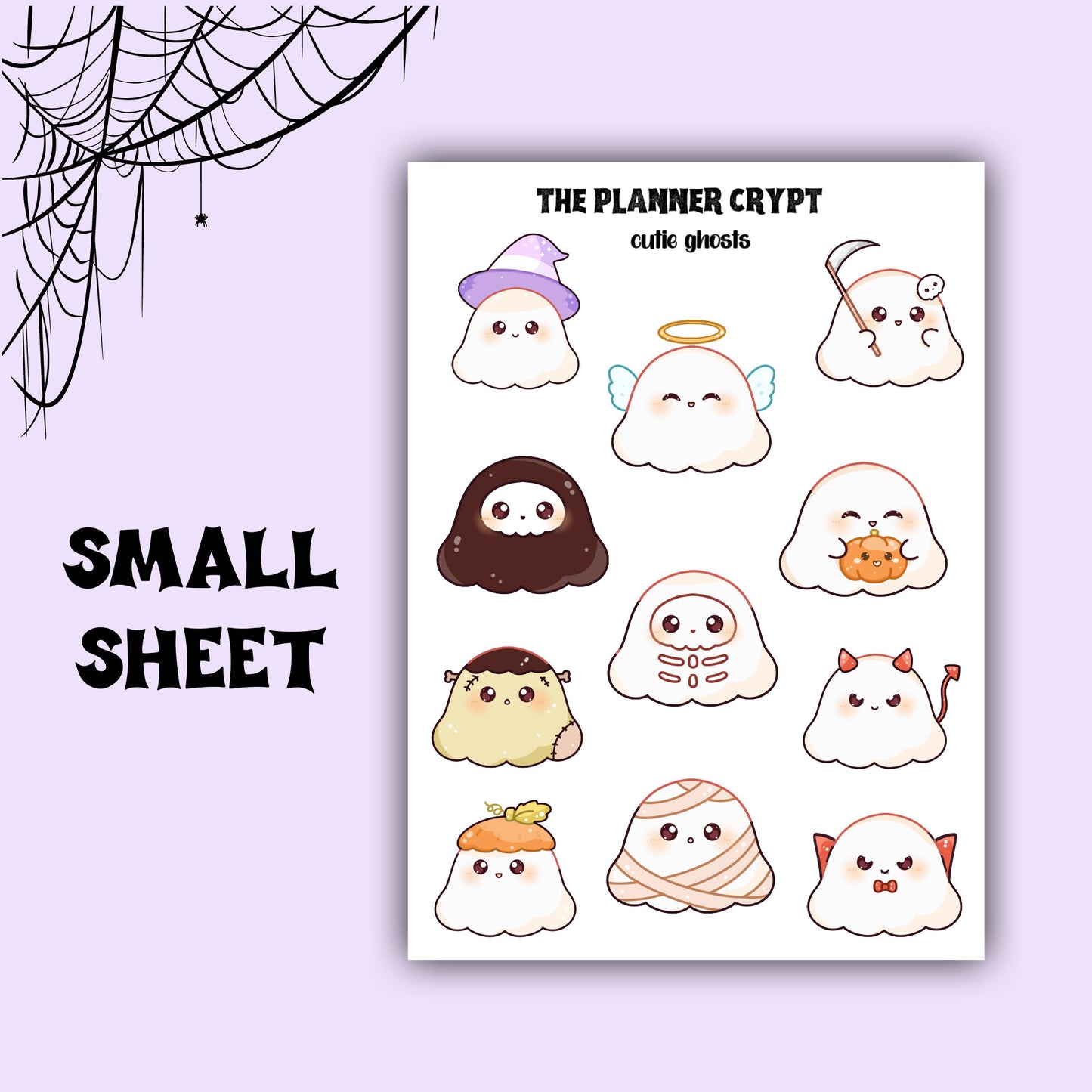 Halloween ghost sticker sheet