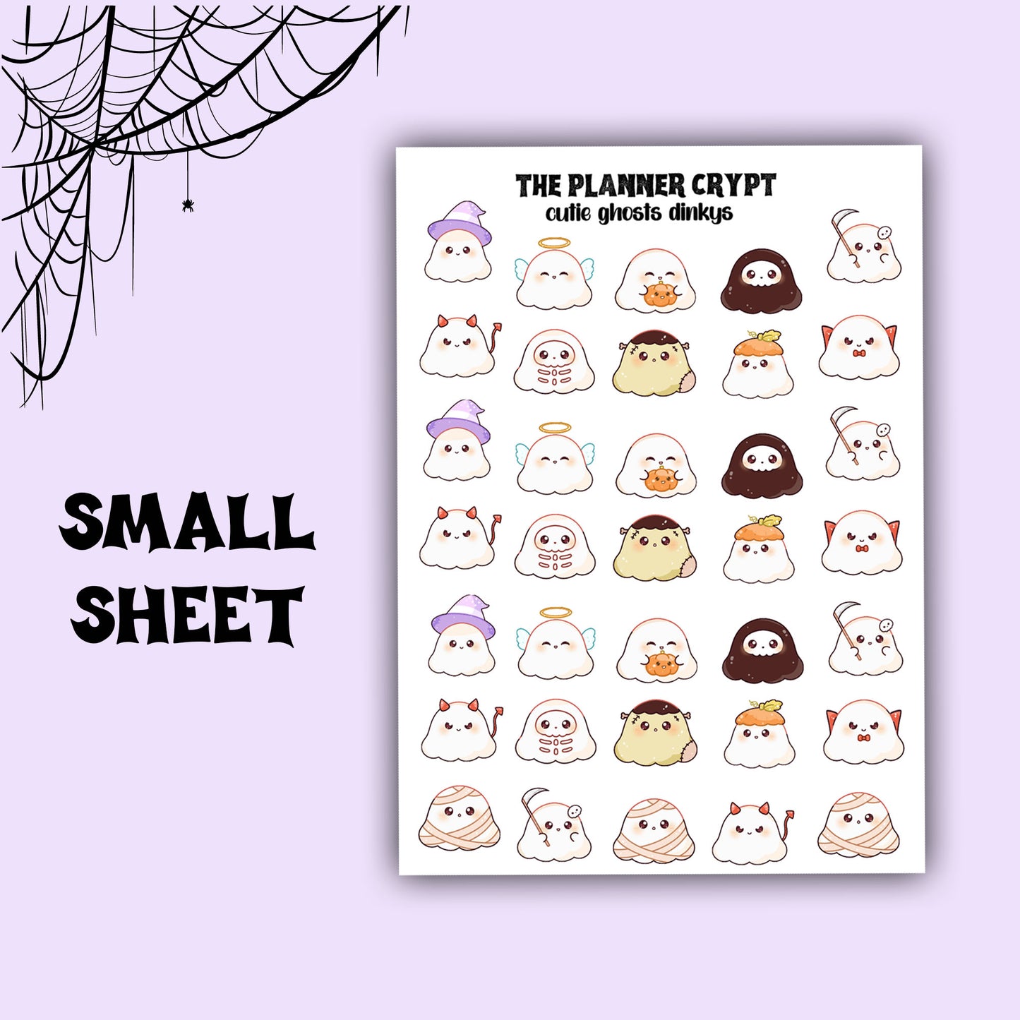 Halloween ghost sticker sheet
