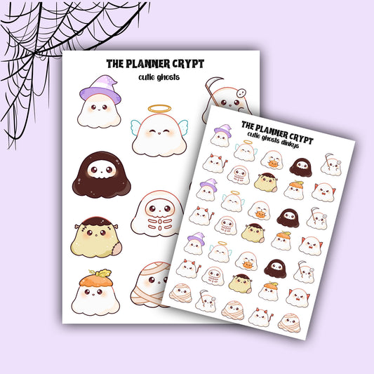 Halloween ghost sticker sheet