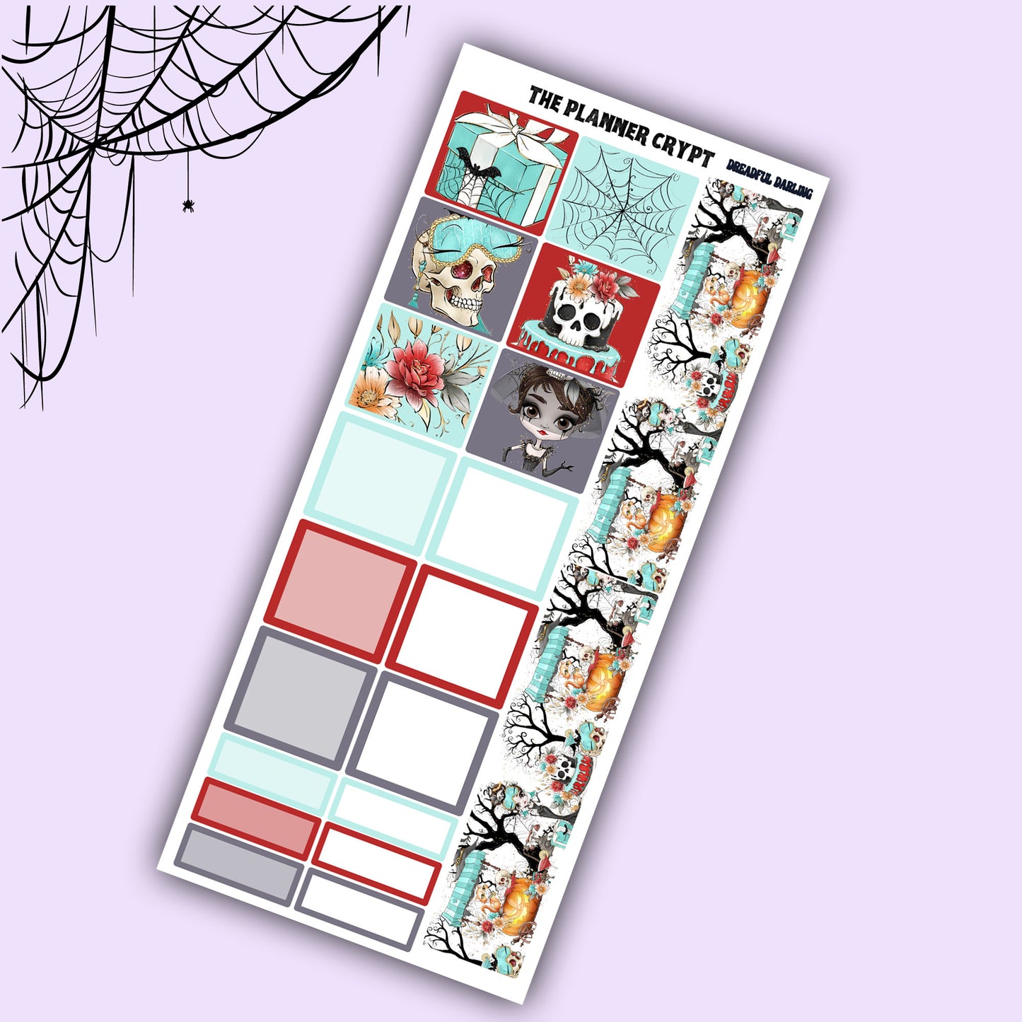 Gothic hobonichi weeks, sticker kit, hobonichi planner, spooky stickers, hobonichi functional stickers, small planner stickers, goth planner