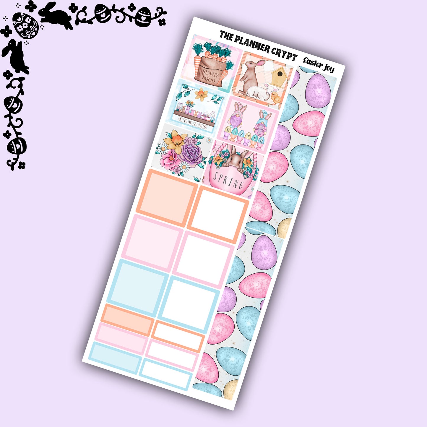 Hobonichi weeks, weekly sticker kit, hobonichi planner, Easter joy