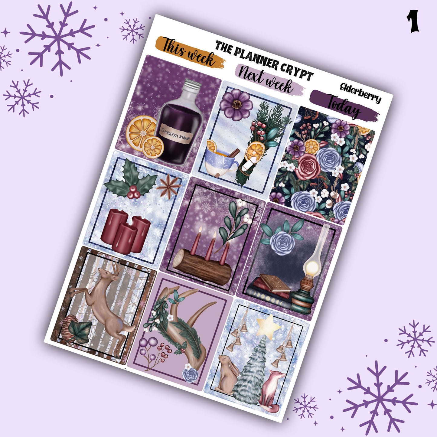 weekly planner sticker kit, winter stickers, christmas sticker kit, stickers, vertical planner,  stickers, planner stickers