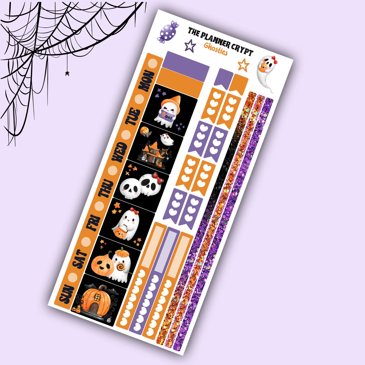 Hobonichi weeks, sticker kit, hobonichi planner, goth planner, witch vibes, halloween stickers, goth sticker, spooky season, fall stickers