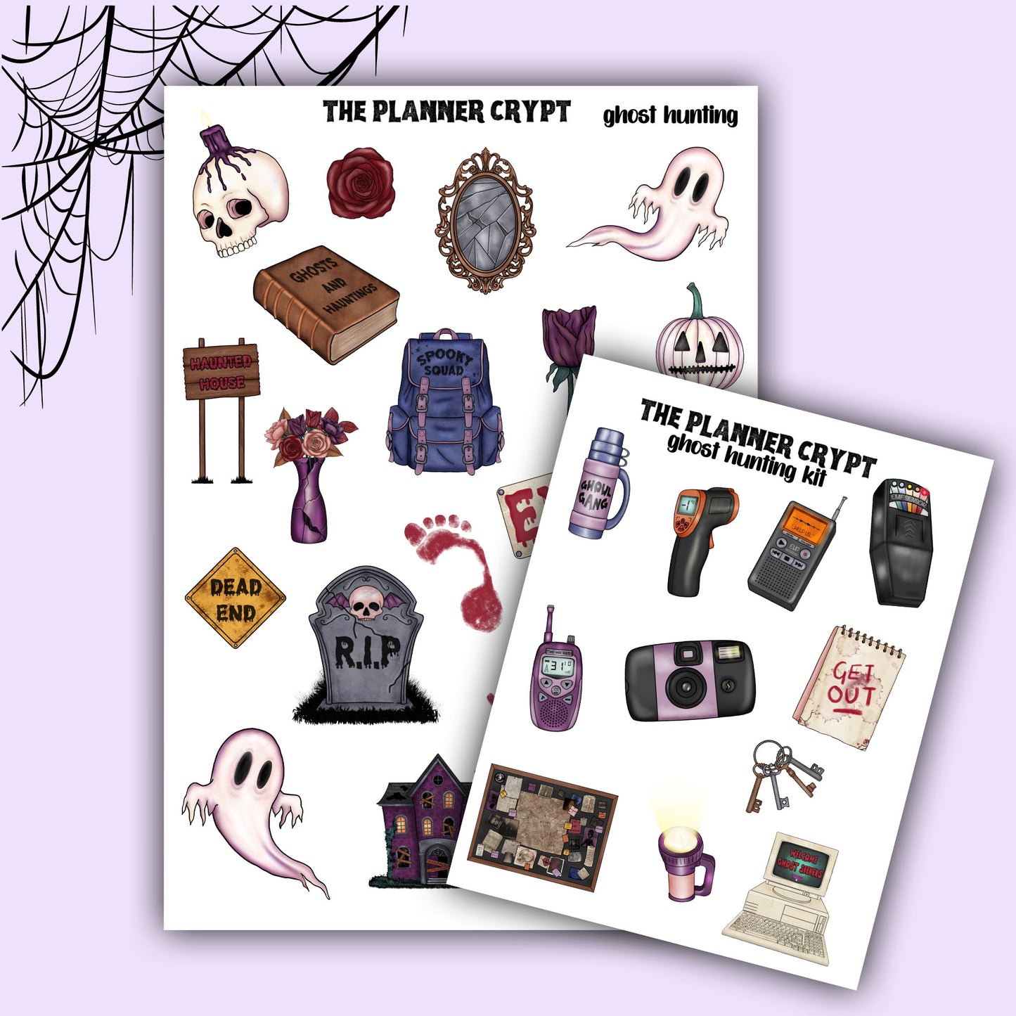 Ghost hunting stickers, gifts for gamers, paranormal stickers