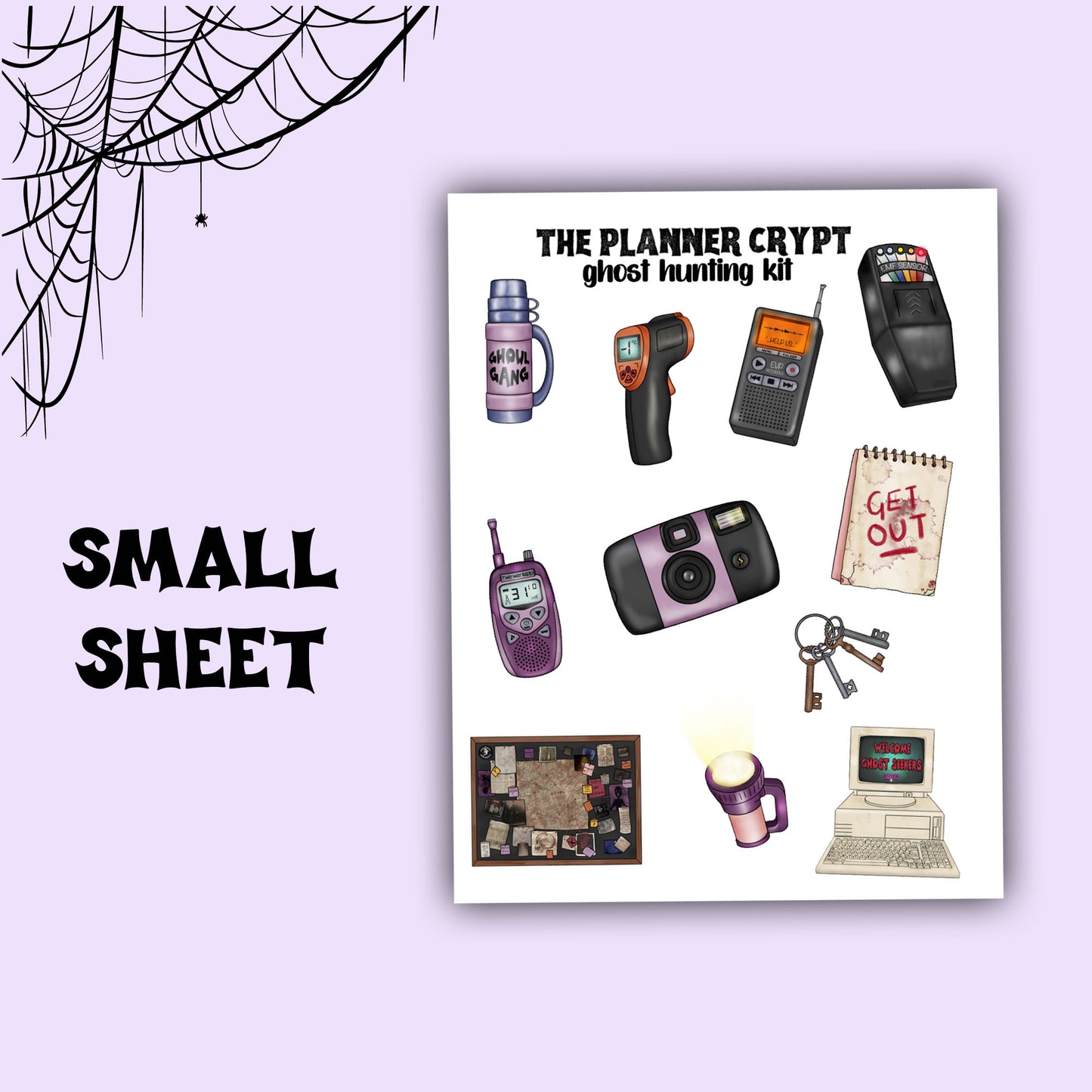Ghost hunting stickers, gifts for gamers, paranormal stickers