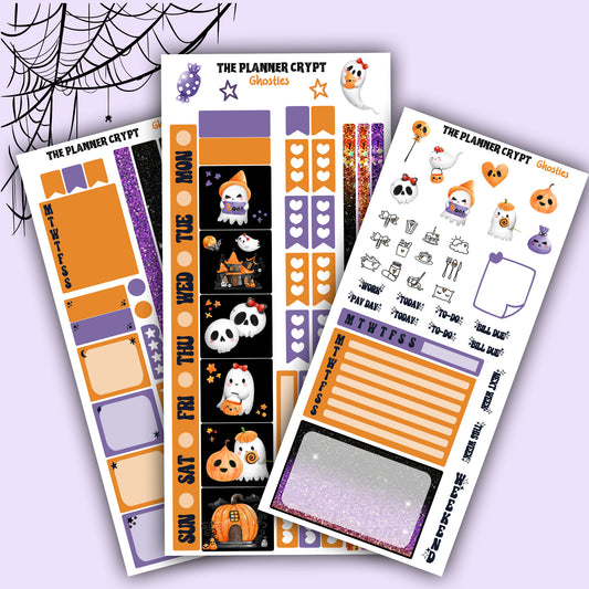 Hobonichi weeks, sticker kit, hobonichi planner, goth planner, witch vibes, halloween stickers, goth sticker, spooky season, fall stickers
