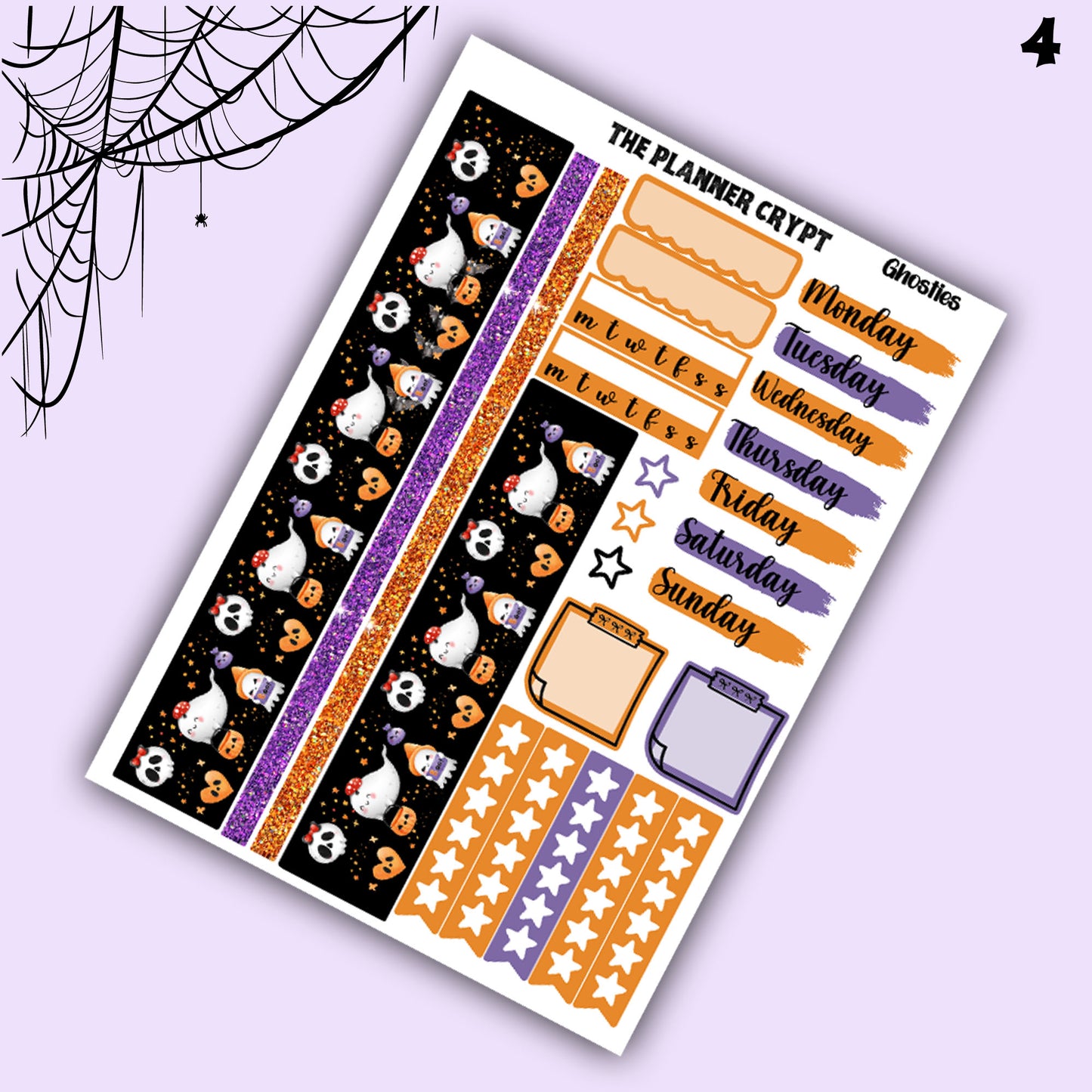 Halloween weekly planner sticker kit, Autumn stickers, fall planner kit, planner stickers, vertical planner, goth planner