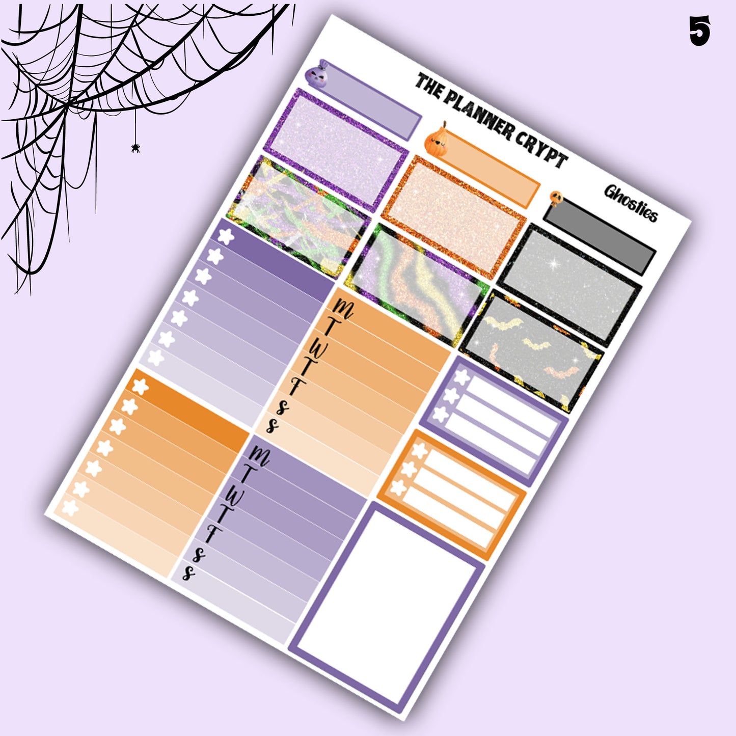 Halloween weekly planner sticker kit, Autumn stickers, fall planner kit, planner stickers, vertical planner, goth planner
