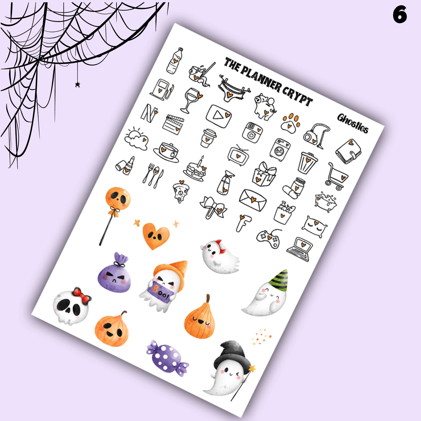 Halloween weekly planner sticker kit, Autumn stickers, fall planner kit, planner stickers, vertical planner, goth planner