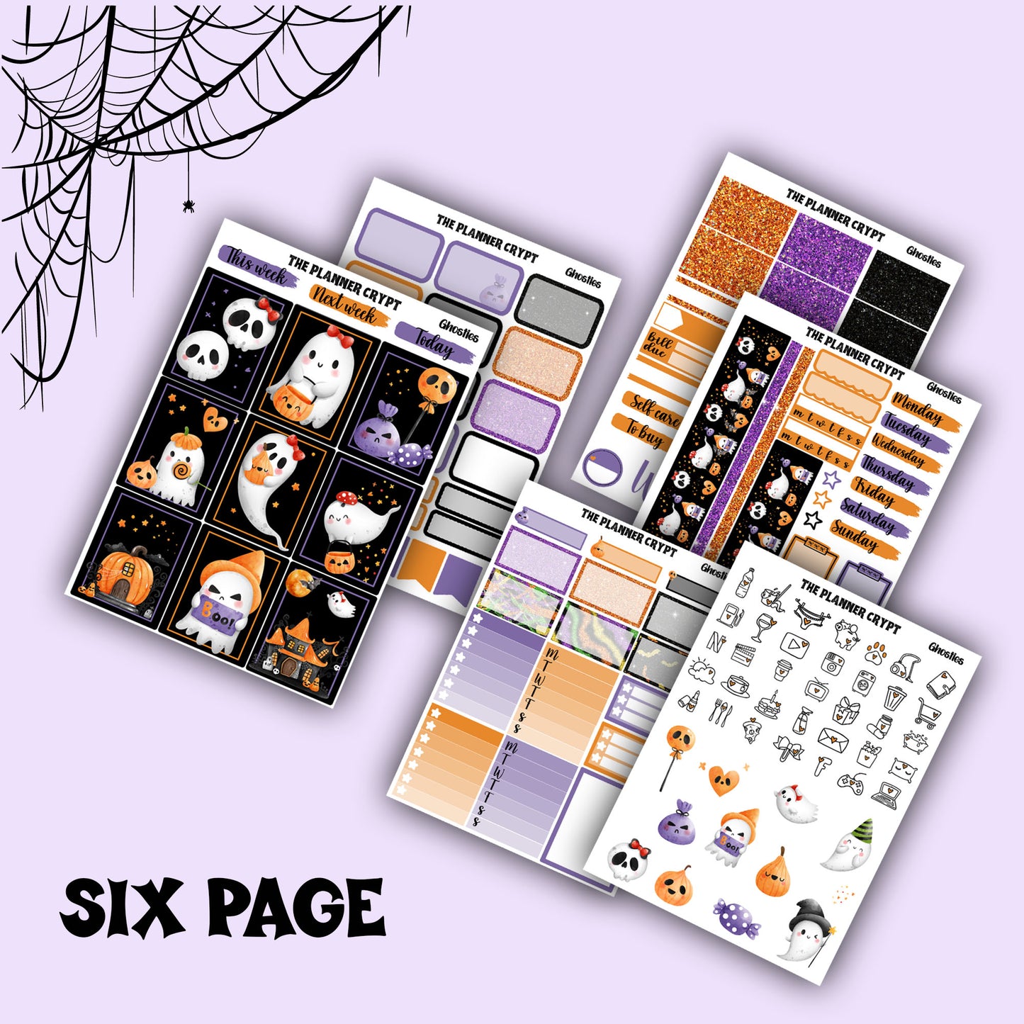 Halloween weekly planner sticker kit, Autumn stickers, fall planner kit, planner stickers, vertical planner, goth planner