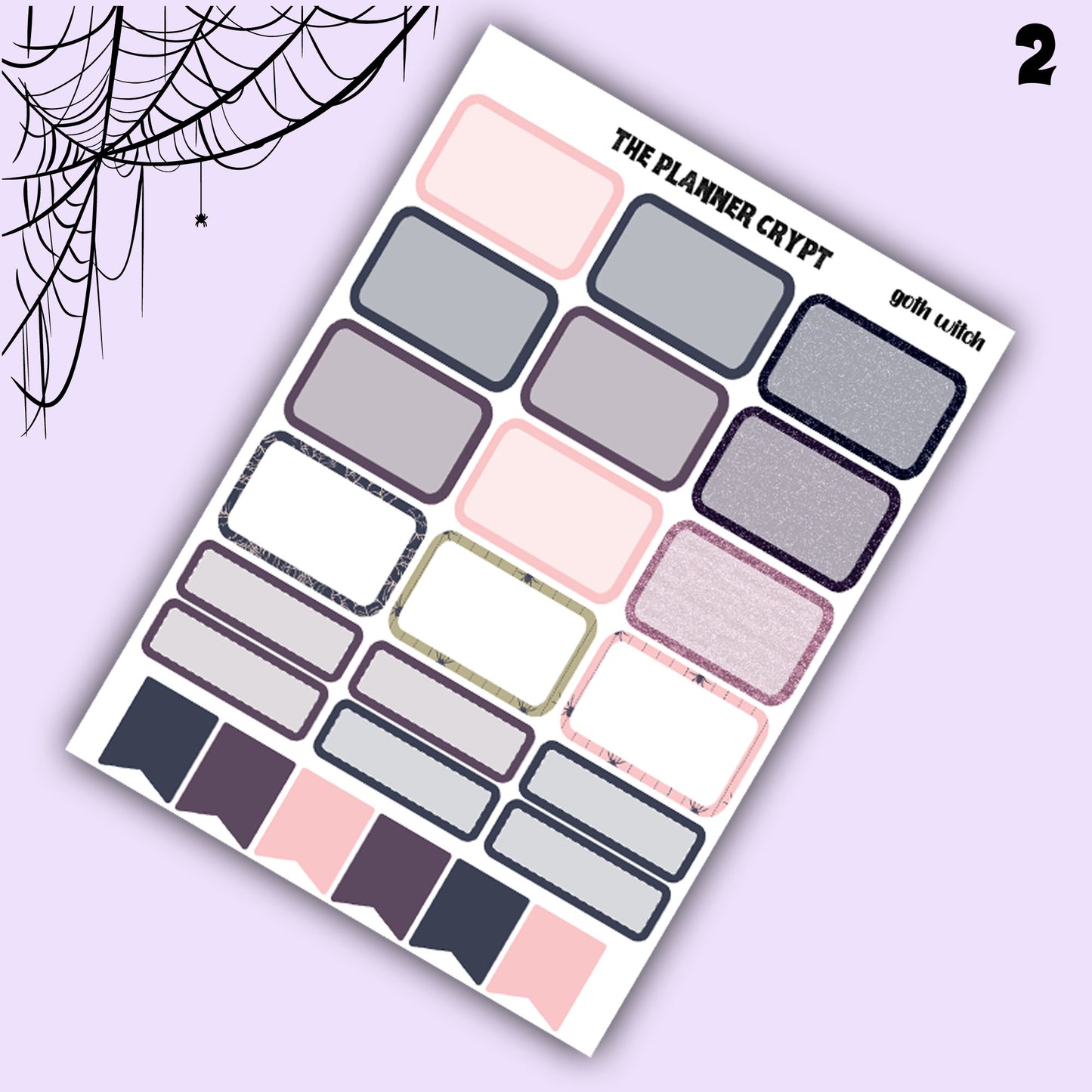 Gothic weekly planner sticker kit, Autumn stickers, fall planner kit, planner stickers, vertical planner, goth planner