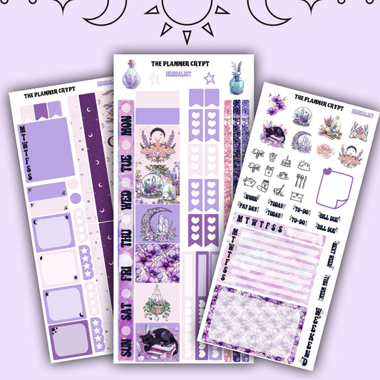 Hobonichi weeks, sticker kit, hobonichi planner, herb stickers, witch planner, pagan stickers, planner stickers, witch sticker, witchcraft