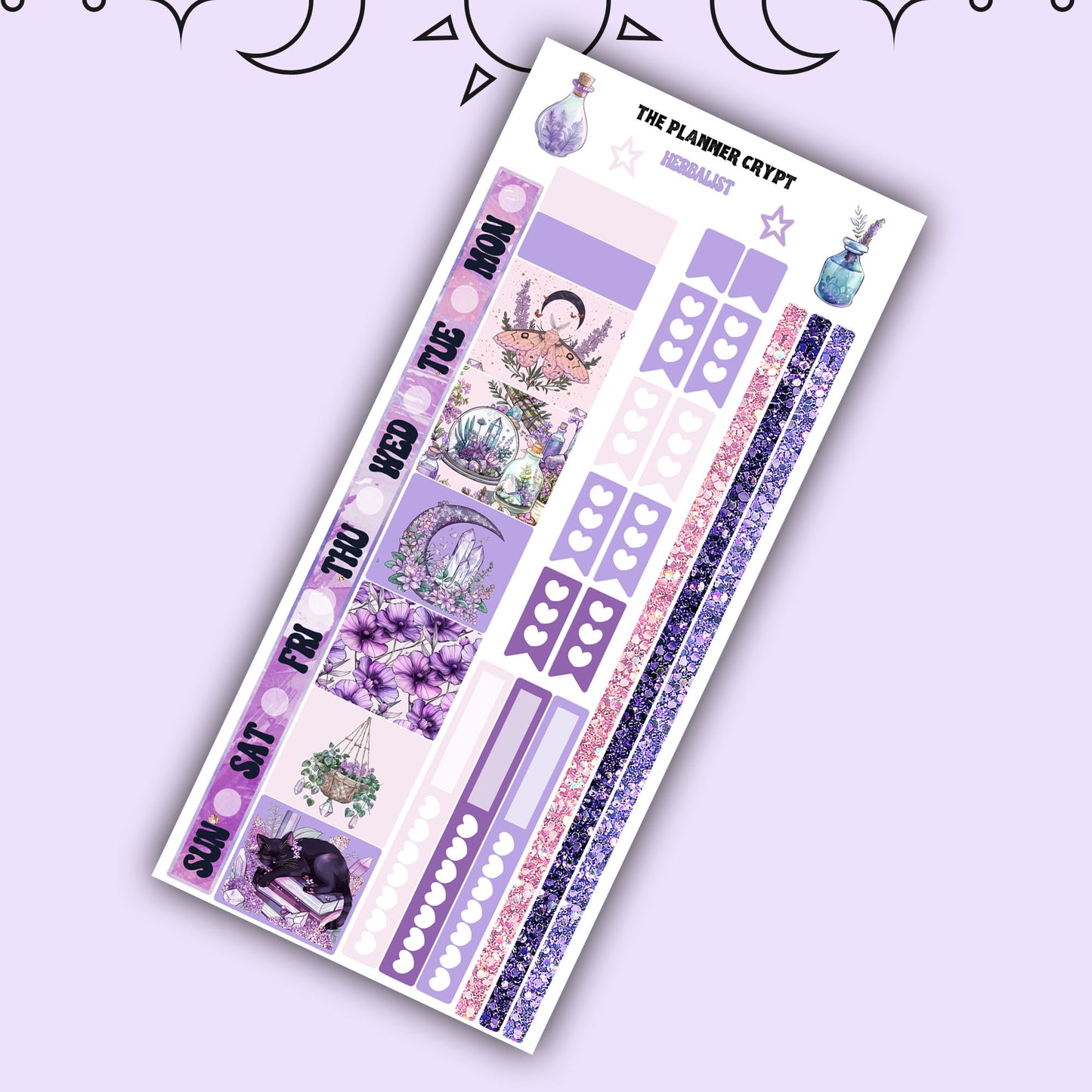 Hobonichi weeks, sticker kit, hobonichi planner, herb stickers, witch planner, pagan stickers, planner stickers, witch sticker, witchcraft
