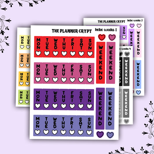 Hobonichi weeks date covers, planner stickers