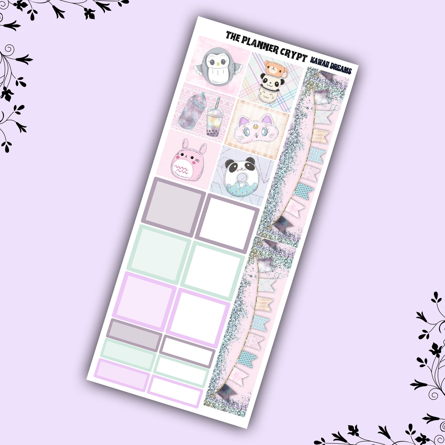 Hobonichi weeks weekly planner sticker kit, kawaii planner, kawaii stickers, kawaii dreams