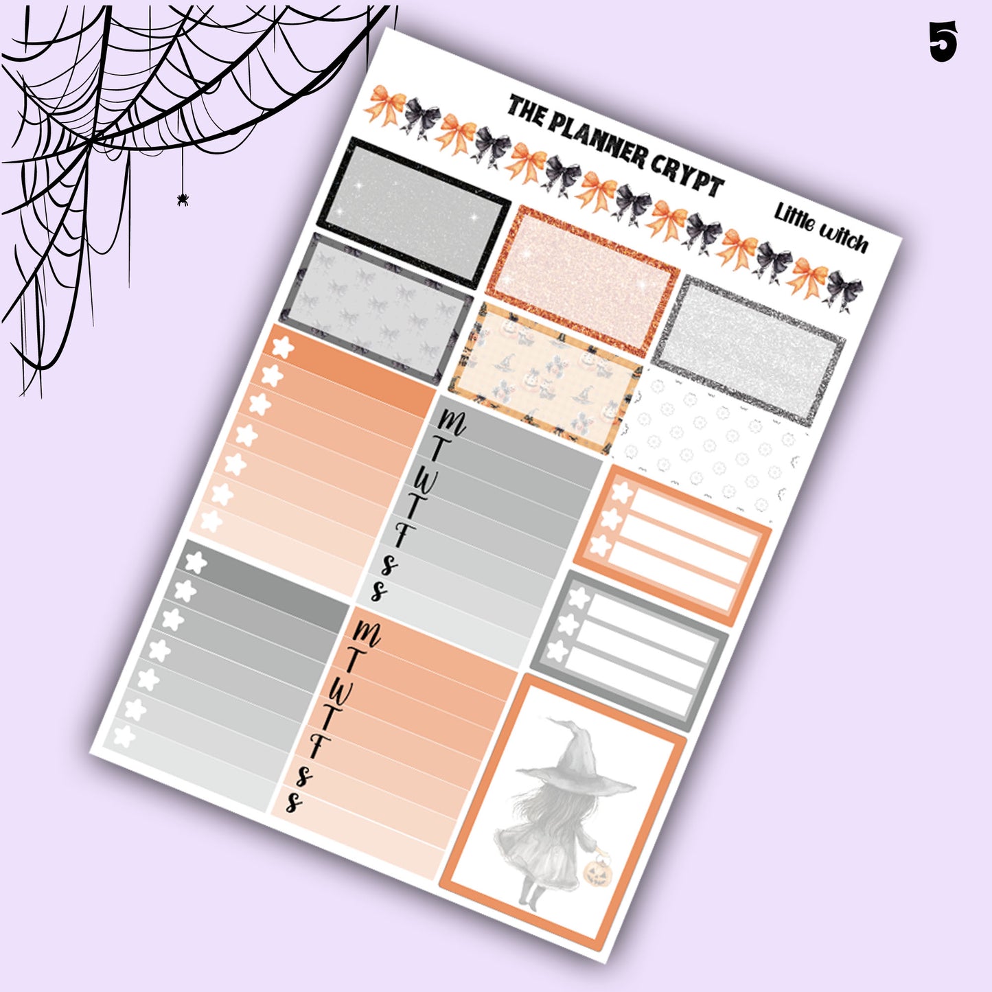 Halloween weekly planner, sticker kit, Autumn stickers, fall planner kit, planner stickers, vertical planner, goth planner