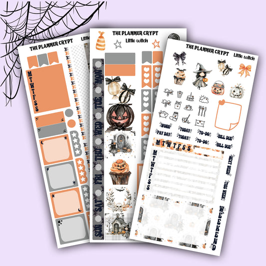 Hobonichi weeks, sticker kit, hobonichi planner, witch stickers, planner stickers, gothic planning